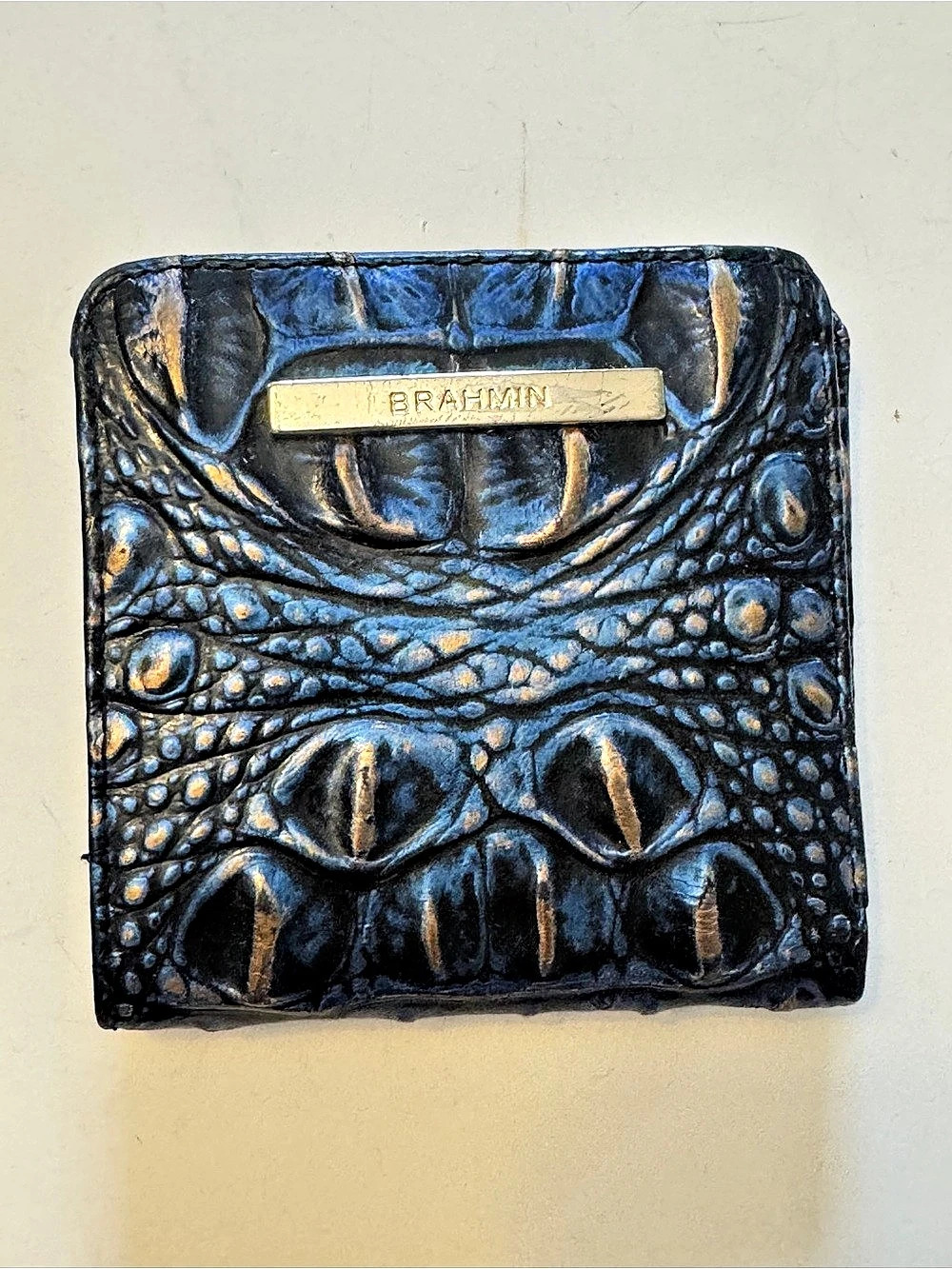 BRAHMIN Melbourne Credit Card Wallet Blue & Black